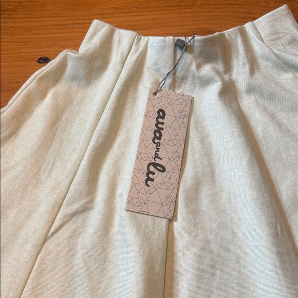 New! AVA & LU 6 Mint Speckled Skirt Soft A-Line Tee Skirt - Picture 3 of 6